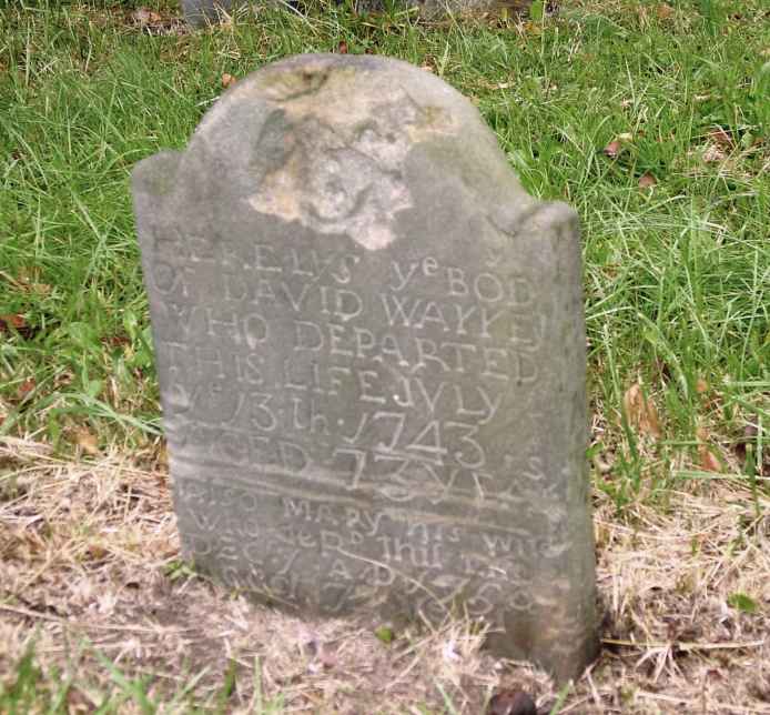 Grave marker for David Wherry Sr. at Stone Graveyard in Lewisville Chester Co., Pa.